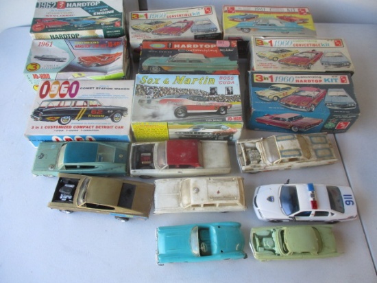 Built Models, Parts Boxes and Empty Boxes, Most are Vintage. The builts all have damage