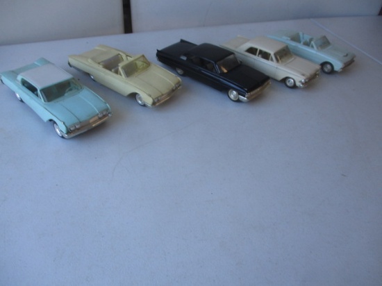 5 Early 1960's Ford Promos: 2 1960 Galaxies, 1961 Mercury (broken vent post), 1962 Fairlane