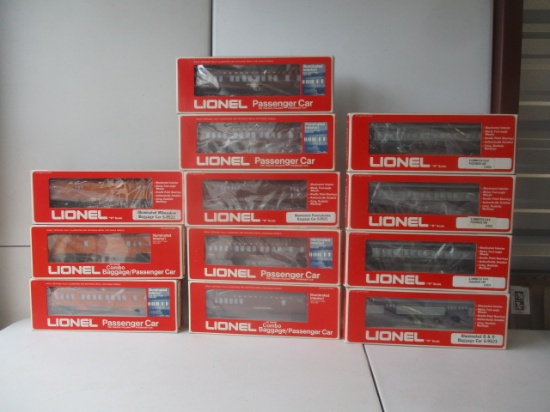 Lionel "O" Scale - 3 Milwaukee Passenger/Baggage Cars, 5 Pennsylvania Passenger & Baggage Cars,