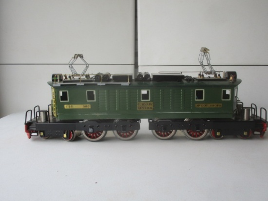 McCoy E-2, E500 Burnaby Central Wide Gauge Train Green. 25"