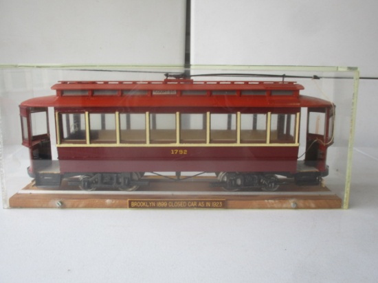 1792 Wooden Model Brooklyn 1899 Closed Car as in 1917-Court St. 17"