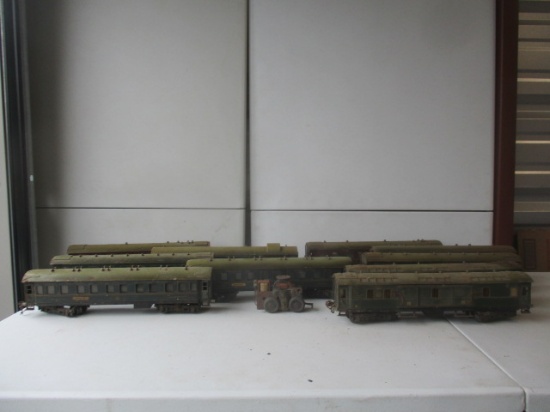 Marklin Trains; Germany 10 Pieces; 16" Circa 1930's.