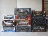 10 Diecast Autos; 1:18 Scale by Maisto, Ricko, Sun Star, Revell and Others. Cars Include 1958