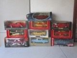 10 Diecast Autos; 1:18 Scale by Hot Wheels, Highway 61, Mira, UT Models, etc. Cars Include: