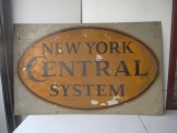 New York Central System Sign on Steel. K4X M Manufacturing Detroit #27 30