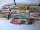 14 As found Kits and Empty Boxes. Many of the built cars are customized. Lots of useable parts kits