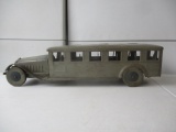 Vintage Pressed Steel Bus wit Metal Wheels.