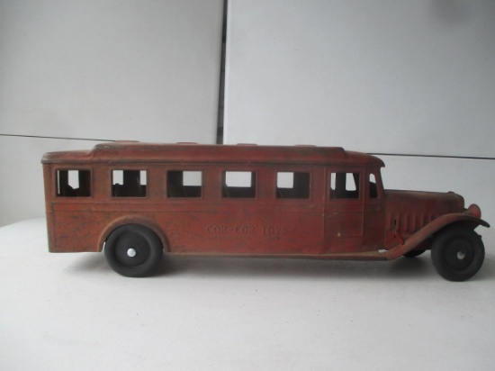 Cor Cor Toys, Washington Indiana Vintage Bus. 23 1/2"