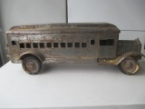 Keystone Toys, Vintage Bus, Pressed Steel. Balloon Tires. 31 1/2