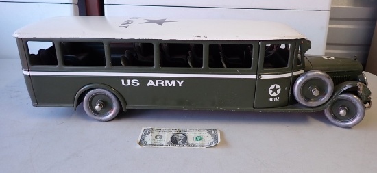 Fort Belvoir US Army Bus Pressed Steel 28"