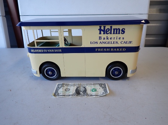 Helms Bakeries Los Angeles Bread Truck Made by Brian Cowdery Marked Prototype Pressed Steel 14 1/2"
