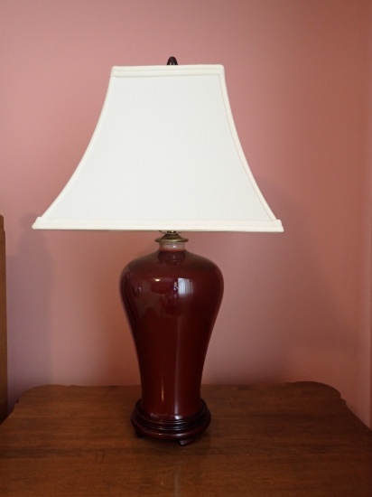 Maroon Ceramic Lamp