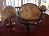 3 Globes - Various Sizes - 2 are on pivots