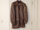 Wilsons Brown Leather Jacket Adventure Bound Size L