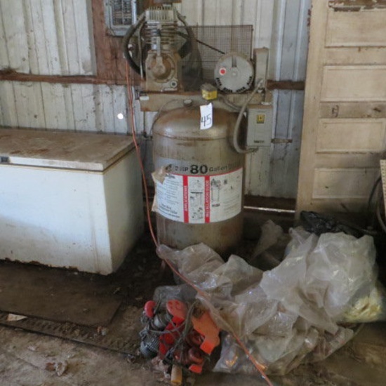 7 1/2 HP Upright Air Compressor & Electric Winch