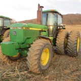 1991 JOHN DEERE 4955 4 WD Diesel Tractor, S/N RW4955P003353, Encl Cab, 4 Rear Tires...