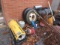 ASSORTED REBAR, WHEELBARROW, TIRES, SPRAYERS AND MISCELLANEOUS