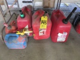 (5) ASSORTED GAS CONTAINERS (ONE HAS GAS)