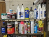 (2) SHELVES OF ASSORTED FLUIDS