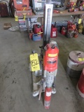 MILWAUKEE 4096 DYMODRILL (CORE DRILL) WITH PORTABLE STAND, VACUUM PUMP AND (2) WET DIAMOND CORE BITS