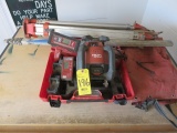 HILTI PR 2-HS CORDLESS LASER WITH (2) PRA-20 UNITS AND BATTERY CHARGER, TRIPOD AND ROD