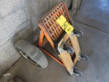 PNEUMATIC TIRE POLE CART AND SMALL DOLLIE