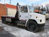 1996 FREIGHTLINER FL70 SA 13 FT. STAKEBODY TRUCK, VIN 1FV6HLAA6TL690937, WOOD STAKEBODY, 6-SPD...