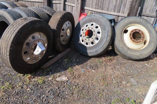 (4) TRUCK TIRES WITH RIMS