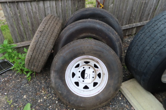 (4) TRUCK (PICK-UP) TIRES WITH RIMS