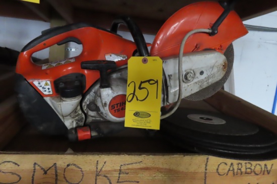 STIHL TS420 GAS CUTOFF SAW WITH BLADES