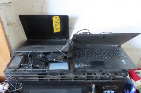 (4) GARMIN GPS SYSTEMS AND LENOVO AND HP LAPTOPS