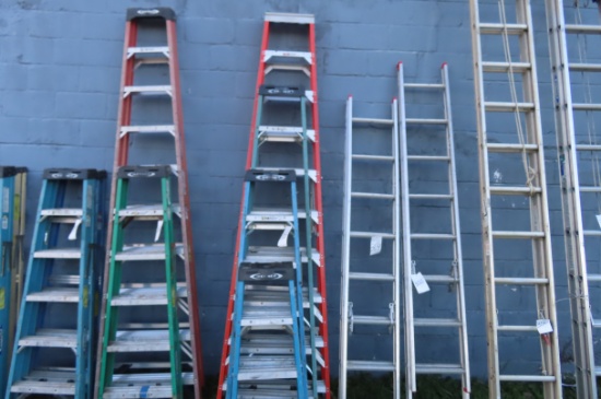 4 FT, 6 FT, 8 FT, AND 10 FT. FIBERGLASS STEP LADDERS