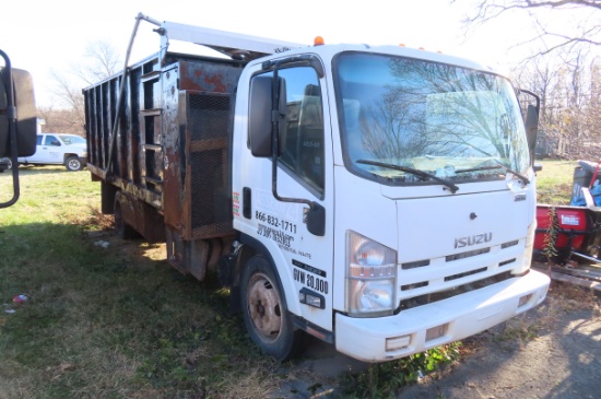 2013 ISUZU NQR COE DIESEL DUALLY LANDSCAPE DUMP TRUCK, VIN JALE5W168D7900296…