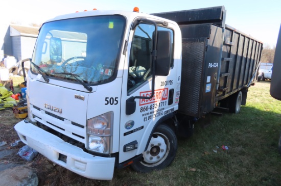 2013 ISUZU NQR COE DIESEL DUALLY LANDSCAPE DUMP TRUCK, VIN JALE5W167D7900614…