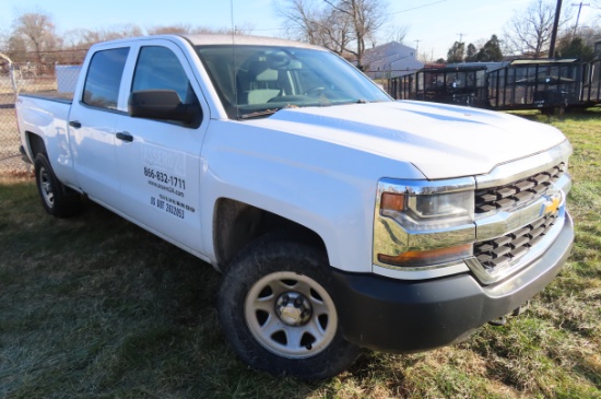 2016 CHEVROLET SILVERADO 1500 CREW CAB 4X4 PICK-UP, VIN 3GCUKNEC1GG194006…