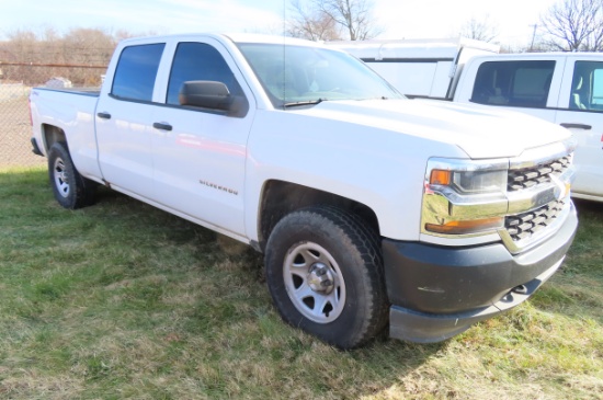 2016 CHEVROLET SILVERADO 1500 CREW CAB 4X4 PICK-UP, VIN 3GCUKNEC7GG113426…