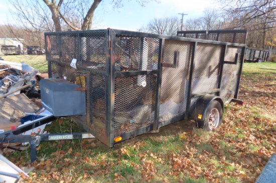 2017 MUDHENS SA 12 FT, STEEL MESH ENCLOSED UTILITY TRAILER, VIN 1M9SF1613HM505013…