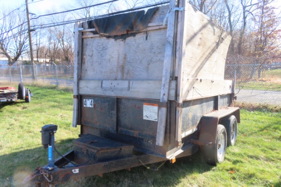 2011 CARRY-ON 10 FT TA DUMP TRAILER, INCLUDES DEBRIS IN BED