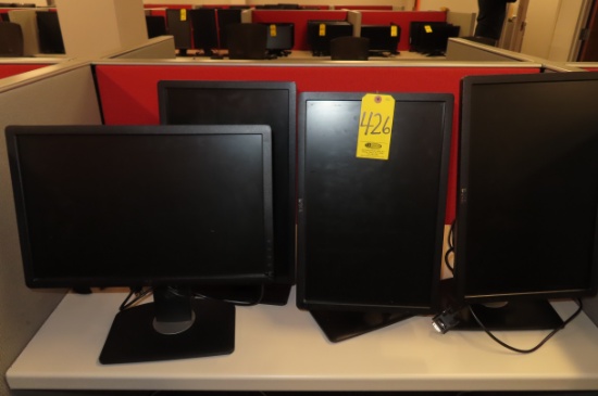 (4) DELL 19 IN. MONITORS WITH ADJUSTABLE BASES