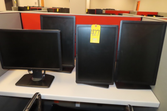 (4) DELL 19 IN. MONITORS WITH ADJUSTABLE BASES