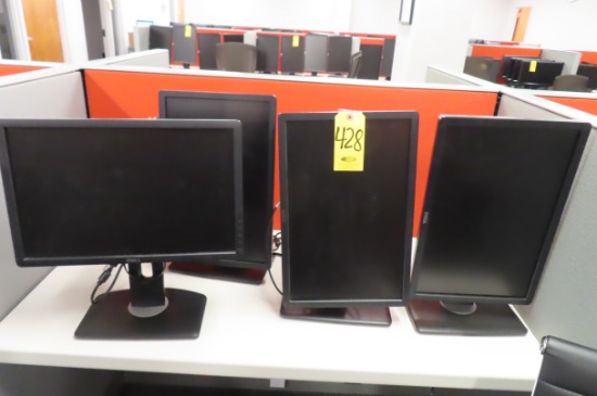 (4) DELL 19 IN. MONITORS WITH ADJUSTABLE BASES