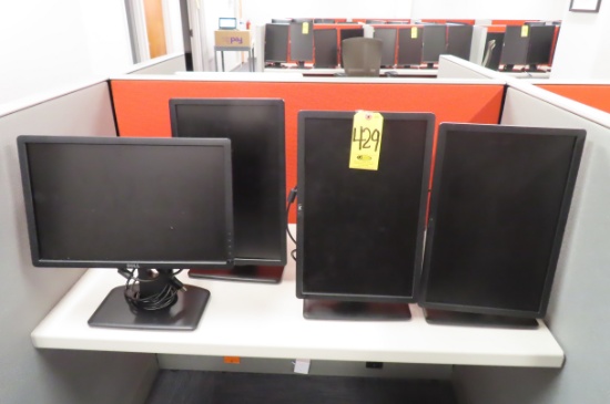 (4) DELL 19 IN. MONITORS WITH ADJUSTABLE BASES