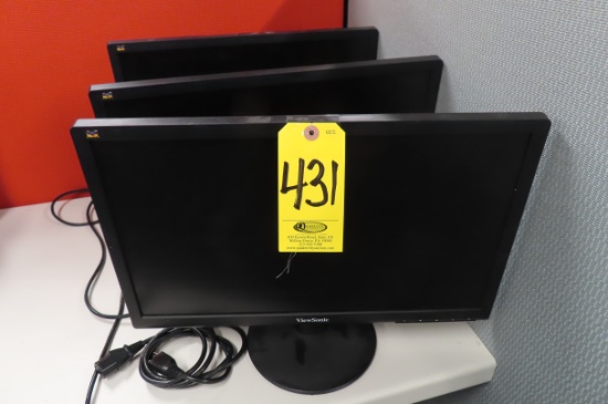 (3) VIEWSONIC VA1917A MONITORS
