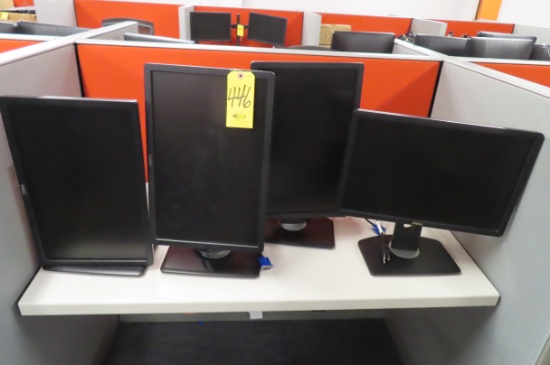 (4) DELL 19 IN. MONITORS WITH ADJUSTABLE BASES