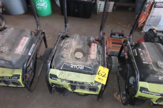RYOBI 4500 WATT GAS PORTABLE GENERATOR (UNKNOWN CONDITION)