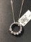 UNUSED .55CT DIAMOND NECKLACE SET IN 14KT WHITE GOLD