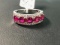 UNUSED 2.38CT RUBIES WITH .38CT DIAMONDS SET IN 14KT WHITE GOLD RING