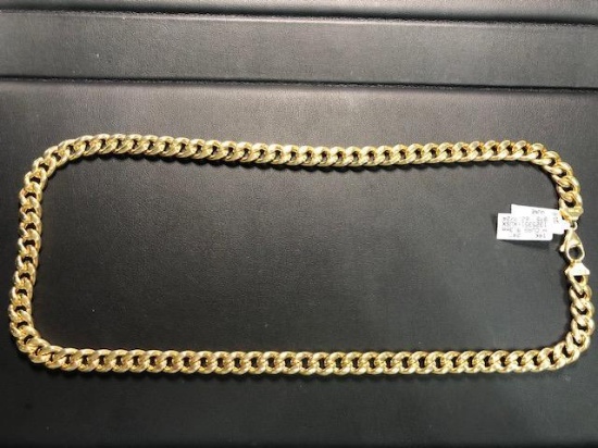 UNUSED 14KT YELLOW GOLD CURBLINK NECKLACE, 24"