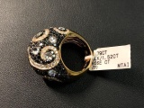 UNUSED .79CT BLACK DIAMONDS WITH 1.52CT WHITE DIAMONDS SET IN ROSE GOLD