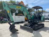 IHI DIESEL EXCAVATOR, RUBBER TRACKS, BUCKET, RUNS & OPERATES